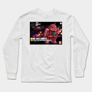 MS-06S Zaku II Gunbirb [box art] Long Sleeve T-Shirt